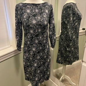 Soybu medium black white dress 3/4 sleeves